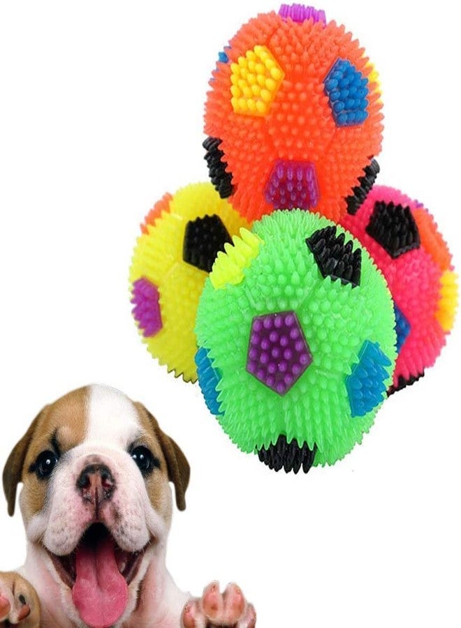 KsPups Dog Ball, Light Up Dog Balls, Pet Dogs Toy Puppy Chew Squeaky Sound Football Shape Toys Flashing Design (1 Balls) -Random Color - Image 1